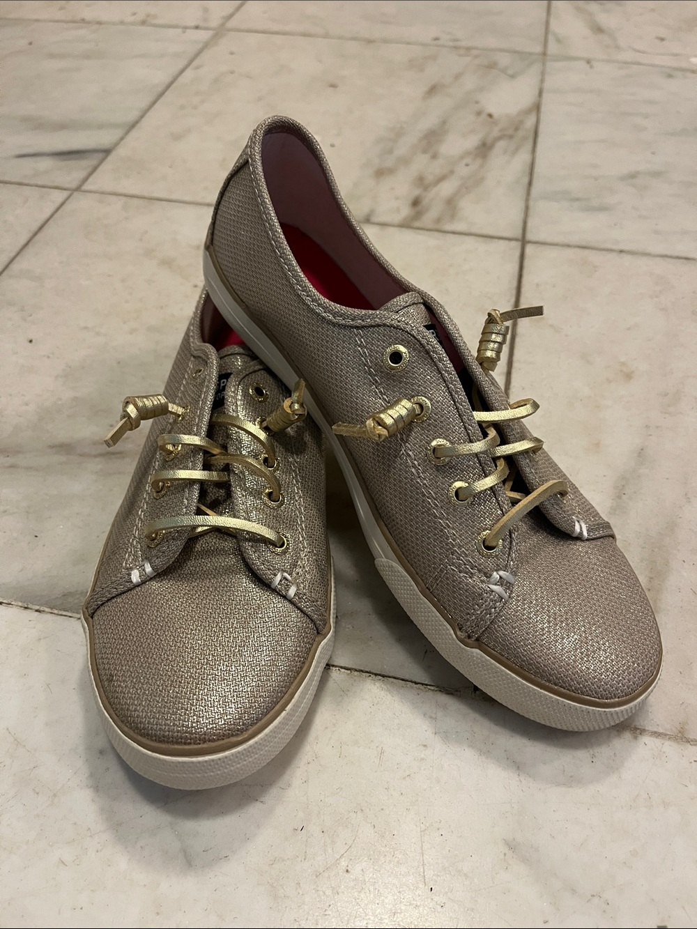 Sperry Top Sider Metallic Gold Women's Casual Sneakers